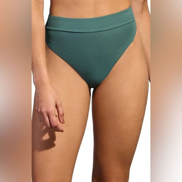 Maaji NWT Suzy Q Reversible Bikini Bottoms Eucalyptus Green Size Large - Picture 2 of 7